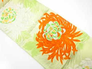 アンティーク　菊模様織り出し袋帯（材料）